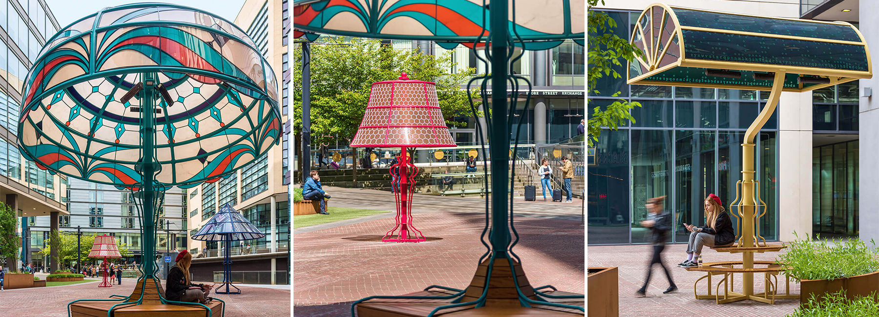 Three supersized classic design lamps in Manchester