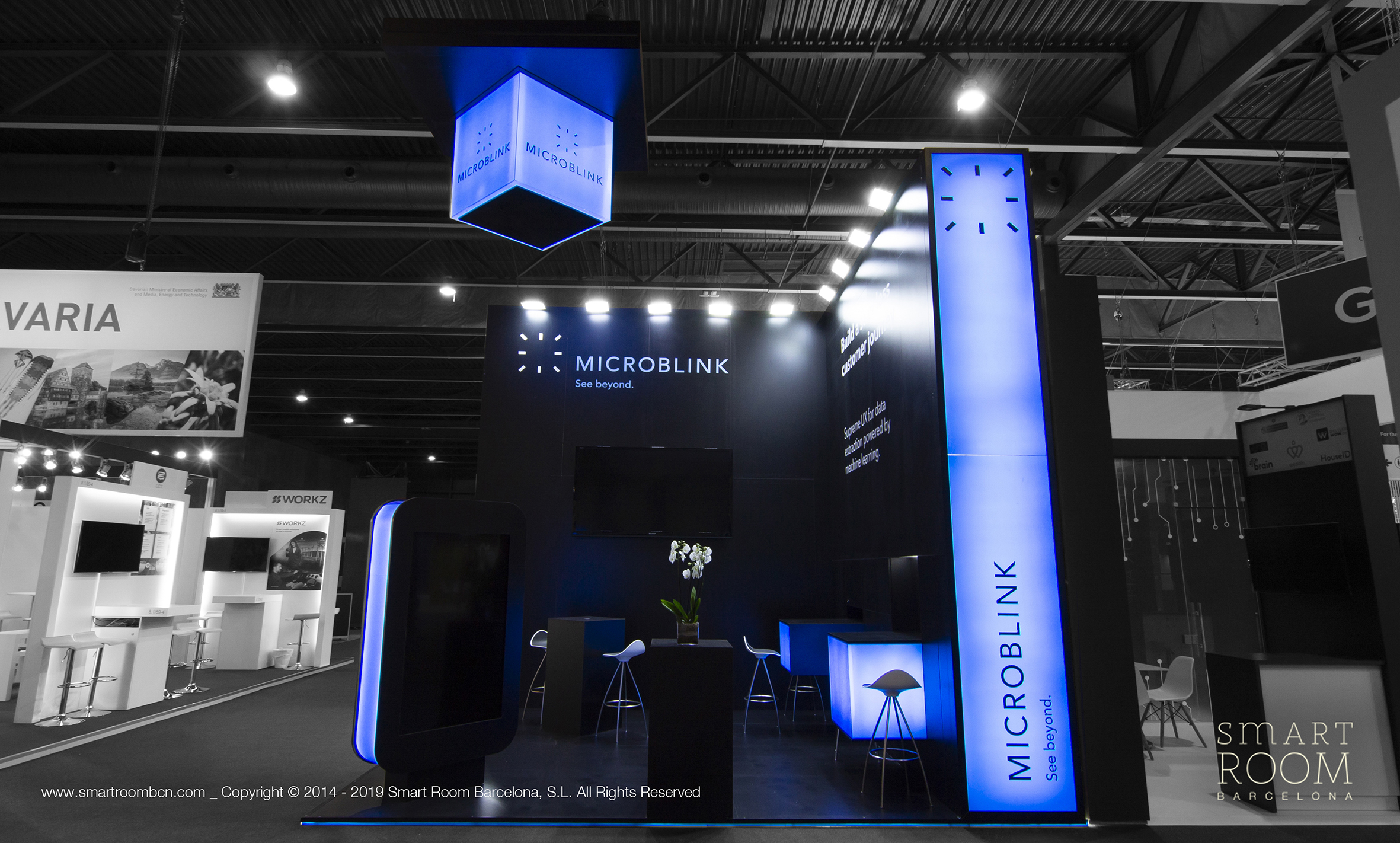 Stand for Microblink at MWC by Smart Room Barcelona