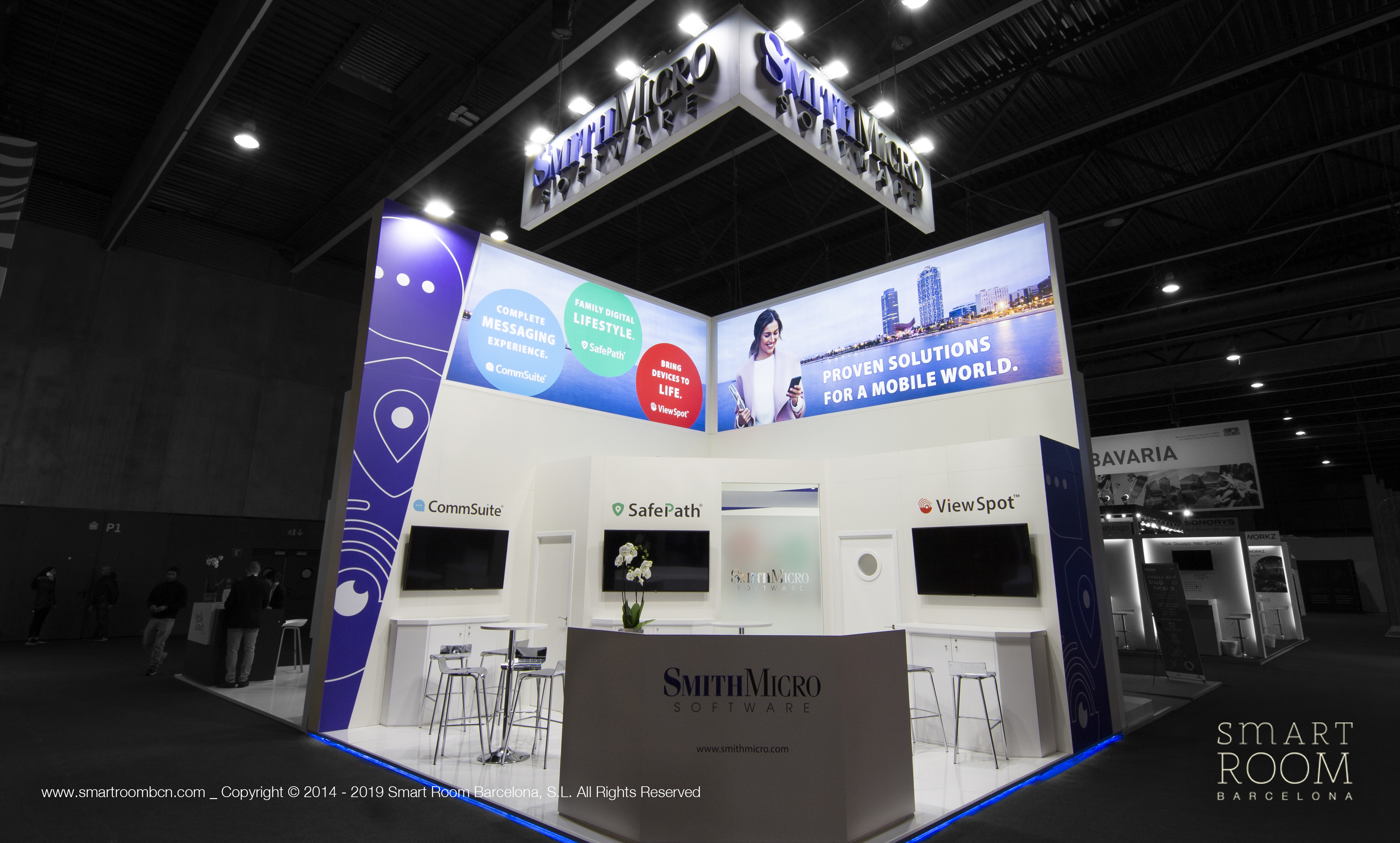 Stand for Smith Micro at MWC by Smart Room Barcelona